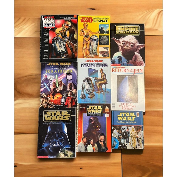 Star Wars LOT OF 9 Children's Books Coloring Galaxy Storybook Scrapbook Jedi - Picture 1 of 16